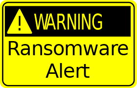 Ransomware Alert Warning Sign